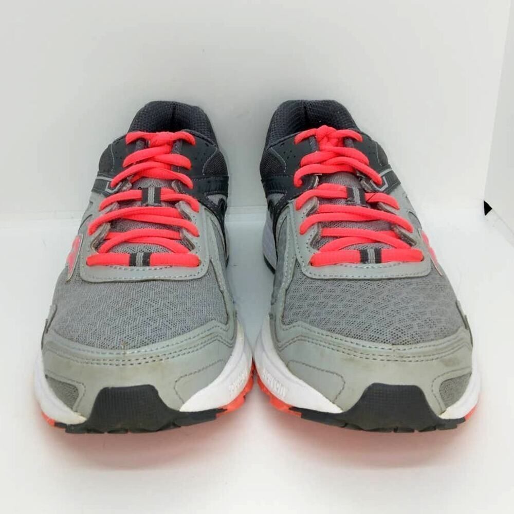 Saucony Grid Cohesion 10 Women's Pre-owned Gray/Coral Running Sneakers - sz. 10 - Picture 2 of 6